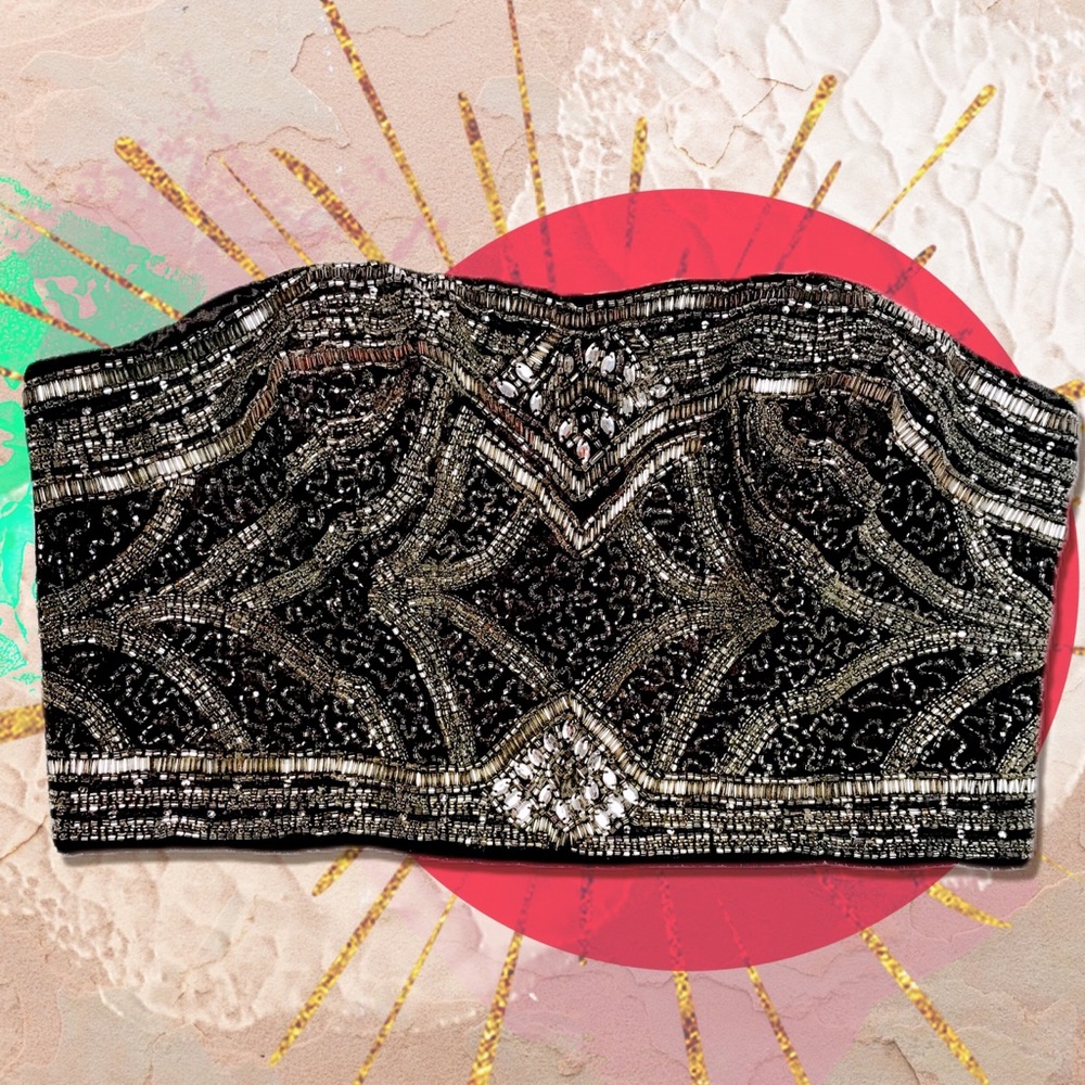 Urban Outfitters Beaded Boustier Bralette Top M
